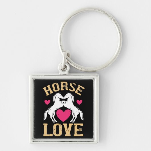 Paarden - Paardenliefde Sleutelhanger (Voorkant)
