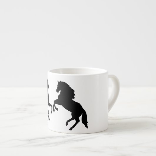 Paarden paarse Espresso Cup Espresso Kop (Voorkant rechts)