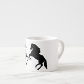 Paarden paarse Espresso Cup Kop (Voorkant rechts)