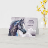 Paarden Paarse Waterverf Birthday Kaart (Gele Bloem)