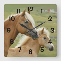 Paarden Palomino Moeder en Foal Portrait