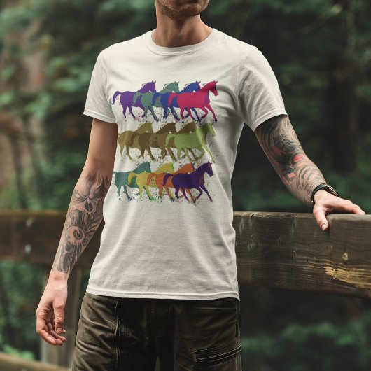 Paarden patroon, boerderijdieren t-shirt