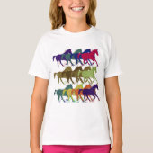 Paarden patroon, boerderijdieren t-shirt (Voorkant)