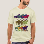 Paarden patroon, boerderijdieren t-shirt (Voorkant)