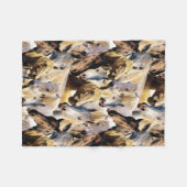 Paarden patroon fleece deken (Voorkant (Horizontaal))