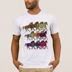 Paarden Patroon Landbouwdieren T-shirt