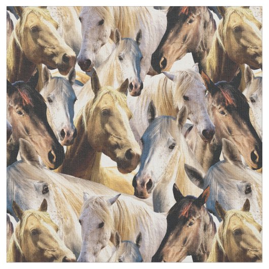 Paarden patroon stof (Close Up)