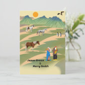 Paarden Penguins Musicians Eagle Natuur Weddenscha Kaart (Staand voorkant)