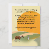 Paarden Penguins Musicians Eagle Natuur Weddenscha Kaart (Achterkant)