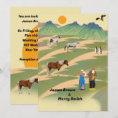 Paarden Penguins Musicians Eagle Natuur Weddenscha Kaart (Voorkant / Achterkant)