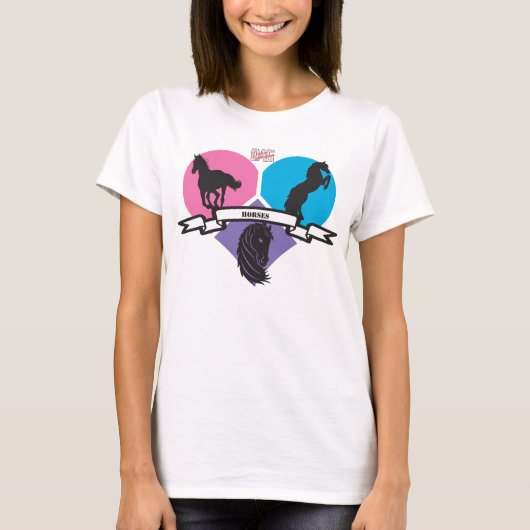 Paarden pictogram t-shirt (Voorkant)