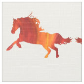 Paarden Polyester Weave (58" breedte) Stof (Close Up)