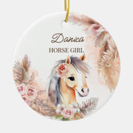 Paarden pony thema geschenken keramisch ornament