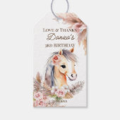 Paarden pony thema verjaardagsfeestgunsten cadeaulabel (Voorkant)