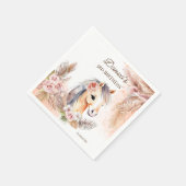 Paarden pony thema verjaardagsfeestje servies servet (Hoek)