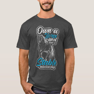 Paarden pony's rijden stallen grappig t-shirt