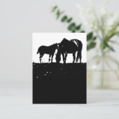 Paarden Pop Art Briefkaart (Staand voorkant)