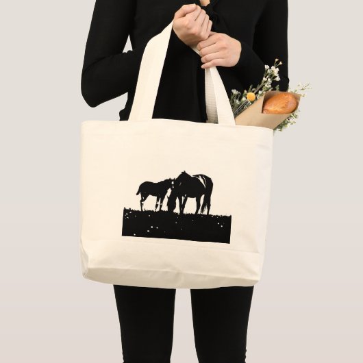 Paarden Pop Art Grote Tote Bag (Voorkant (product))