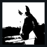 Paarden Pop Art Poster<br><div class="desc">Prints met Posters voor zwarte en witte paarden - Paardenkop / gezicht - Paardenportret Digitaal kunstschildpad voor digitale Pop - Vrijheidsgeest voor paarden en Natuur - Artworks voor digitale paarden</div>