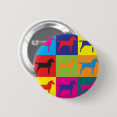 Paarden Pop Art Ronde Button 5,7 Cm (Voorkant /achterkant)
