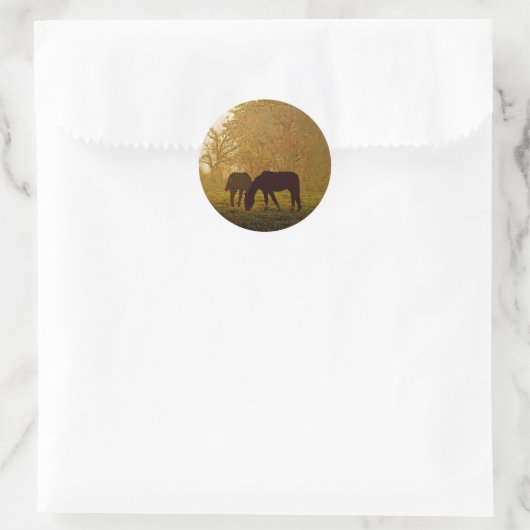 Paarden Pop Art Ronde Sticker (Tas)