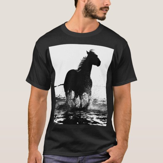 Paarden Pop maken Sjabloon aangepaste moderne T-shirt (Voorkant)