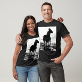Paarden Pop maken Sjabloon aangepaste moderne T-shirt (Unisex)