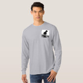 Paarden Pop maken Sjabloon Trendy Grey Modern T-shirt (Voorkant volledig)