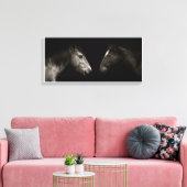 Paarden portret canvas afdruk (Insitu (Woonkamer))