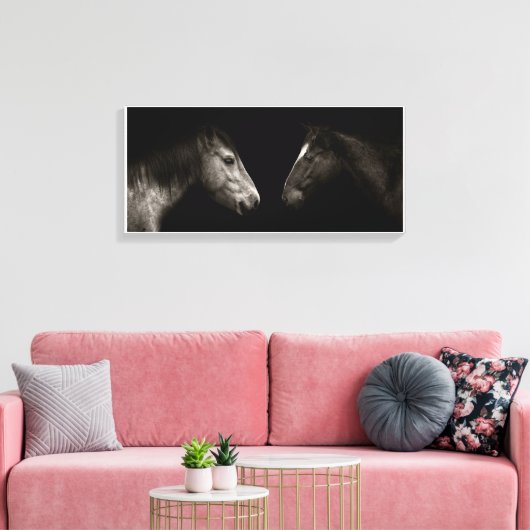 Paarden portret canvas afdruk (Insitu (Woonkamer))
