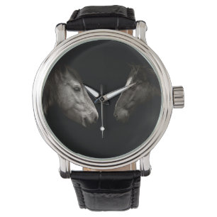 Paarden portret horloge
