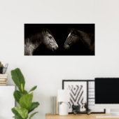 Paarden portret poster (Thuiskantoor)