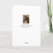 paarden portret van het bruine paard van de kaart (Achterkant)