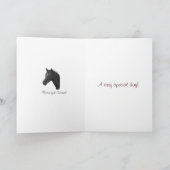 paarden portret van het bruine paard van de kaart (Binnen)