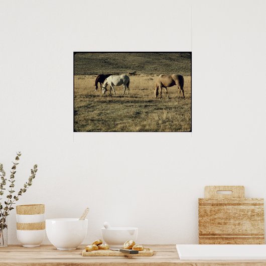  paarden poster (Keuken)