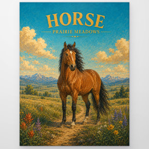 Paarden Prairie Meadows Watercolor GeoSaga Briefkaart