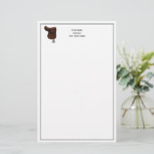 Paarden - Preppy Equestrian Tack Saddle Color Briefpapier (Staand voorkant)