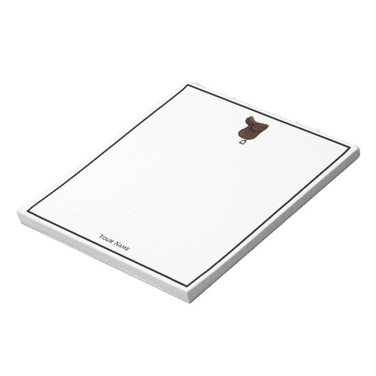 Paarden - Preppy Equestrian Tack Saddle Color Notitieblok (Linkerzijde)