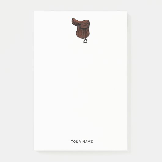Paarden - Preppy Equestrian Tack Saddle Color Post-it® Notes (Voorkant)