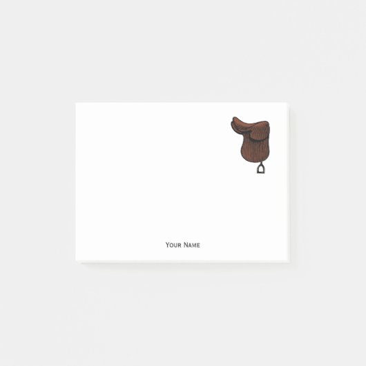 Paarden - Preppy Equestrian Tack Saddle Color Post-it® Notes (Voorkant)