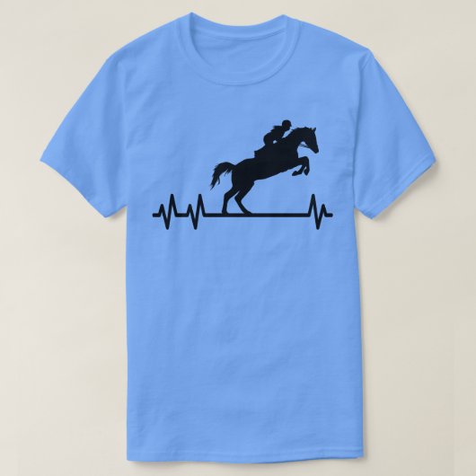 Paarden Pulse Rider Heartbeat Equestrian T-shirt (Design voorkant)