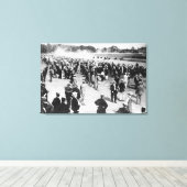 Paarden Racen foto's in Saratoga Canvas Afdruk (Insitu (Houten vloer))