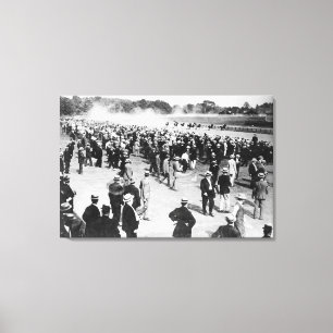 Paarden Racen foto's in Saratoga Canvas Afdruk