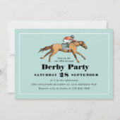Paarden Racing Birthday Derby Kaart (Voorkant)