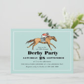 Paarden Racing Birthday Derby Kaart (Staand voorkant)
