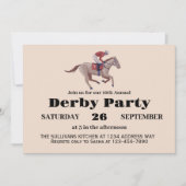 Paarden Racing Birthday Derby Kaart (Voorkant)