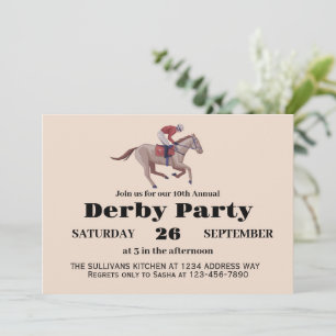 Paarden Racing Birthday Derby Kaart