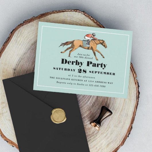 Paarden Racing Birthday Derby Kaart