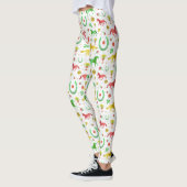 Paarden Racing Derby Day Party Colorful Pattern Leggings (Links)