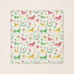 Paarden Racing Derby Day Party Colorful Pattern Sjaal<br><div class="desc">Viel je favoriete paardenrennen op met dit prachtige patroon. Het repetitieve ontwerp wordt gemaakt in heldere voorjaarstinten van groen, goud en rood op een witte/grijze achtergrond met een licht marmer effect. Het patroon omvat paarden, trofeeën, hoefijzers en rozen. Contact FancyCelebration voor veranderingen. Zie de overeenkomende partijbenodigdheden en meer hier: https://www.zazzle.com/collections/horse_racing_derby_party_collection_ii-119950793353304762...</div>